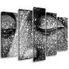 5-teiliges leinwandbild buddha schwarz und weiß 200x100 cm Produktbild-Vorschau 1