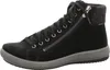 A black high-top sneaker with a gray sole and a zipper on the side. Anteprima dell’immagine prodotto