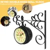 Wanduhr Vintage Quarzuhrwerke mit beidseitigem Zifferblatt, Produktbild-Vorschau 4