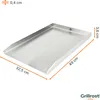 Plaque de cuisson en acier inoxydable | Plancha 49x32,5cm - Voir les images du produit 6