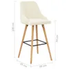 vidaXL Barhocker 2 Stk. Creme Samt Produktbild-Vorschau 6
