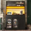 Flieks Armoire haute avec LED et portes coulissantes en Voir les images du produit 2