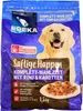 A bag of dog food with a picture of a golden retriever and kibble. Produktbild-Vorschau