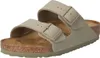 A pair of khaki Birkenstock Arizona sandals. Produktbild-Vorschau