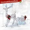 COSTWAY Verlichte rendier met slee, kerstfiguur, Productafbeelding-voorbeeld 3