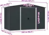 vidaXL Szopa narzędziowa stalowa antracytowa 257x205x178 cm Podgląd zdjęcia produktu 7