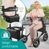 ELONEO Déambulateur pliable avec siège, déambulateur Voir les images du produit 3