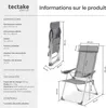 4 chaises de jardin pliantes en aluminium avec appui-tête - Voir les images du produit 6