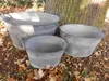 Zinkwannen-Set Oval 3 Stück Pflanztopf Zinkbottich Produktbild-Vorschau 3