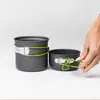 Kochgeschirr-Set Camping Outdoor Grün, Aluminiumtopf und Produktbild-Vorschau 8