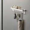 Schlüsselbrett mit Ablage, 6 Haken, selbstklebend, magnetisch, weiß, 2 Stück Produktbild-Vorschau