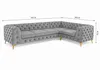 Ecksofa Moet L-Form hellgrau 323x202 cm groß – Produktbild-Vorschau 2