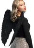 Schwarze Federflügel 65cm Karneval Faschingskostüm - Produktbild-Vorschau 4