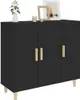vidaXL Kredens czarny 90x34x80 cm materiał drewnopochodny Podgląd zdjęcia produktu 7