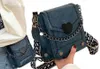 Kleine Retro-Letterman-Handtasche aus Leder für Frauen Produktbild-Vorschau 7