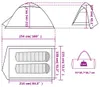 vidaXL Tenda da campeggio a cupola 2 persone Verde Anteprima dell’immagine prodotto 7