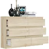 Komoda 120 cm 6 zásuvek skříňka FRAMIRE R-120 sonoma Náhled obrázku produktu 5
