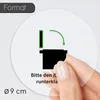iSecur Aufkleber Toilette WC Klodeckel runter I Ø 9 cm matt Produktbild-Vorschau 2