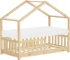 ML-Design Kinderbett Hausbett 70x140 cm Natur mit Matratze Produktbild-Vorschau 1