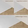 A collage showing three different installation methods for a flat shower tray with a white stone look. Náhľad obrázku produktu