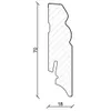 PROVISTON Sockelleiste Berliner Profil 18 x 70 x 2400 mm Produktbild-Vorschau 2