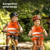 2er Warnweste Kinder Set - 𝗦𝘁𝗮𝗿𝗸 𝗦𝗶𝗰𝗵𝘁𝗯𝗮𝗿 Produktbild-Vorschau 2