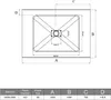 SONNI SMC Piatti doccia per il bagno 100x140cm Piatto Anteprima dell’immagine prodotto 7