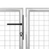 vidaXL Gartentor aus Stahl 500 x 150 cm Silber Produktbild-Vorschau 2