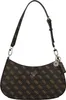A brown Guess shoulder bag with a repeating logo pattern is shown against a white background. Náhľad obrázku produktu
