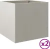 vidaXL Sadzarka 2 sztuki srebrna 42x40x39 cm stal Podgląd zdjęcia produktu 10