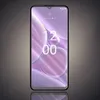 A smartphone screen displaying the time and date, with a colorful, abstract wallpaper. Produktbild-Vorschau