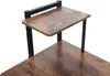 Close-up view of a corner desk with two shelves. Náhľad obrázku produktu