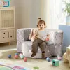 COSTWAY 2 v 1 dětská pohovka, pohovka na hraní, polstrovaný Náhled obrázku produktu 2