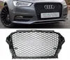 Wabendesign Kühlergrill Wabengrill Glanz passend für Audi Produktbild-Vorschau 2