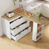 MODFU Küchenbuffet Sideboard mit Schubladen und Offener Produktbild-Vorschau 1