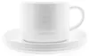 Elegante Kaffeetassen-Set mit Untertasse in Weiß aus Produktbild-Vorschau 1
