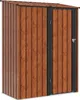 vidaXL Gartenhütten Braun 153,5 x 86 x 200 cm Metall Produktbild-Vorschau 1