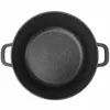 A top-down view of a black cooking pot with two handles, set against a white background. Produktbild-Vorschau