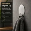 12 Edelstahl Handtuchhaken Klebehaken Wandhaken Bad Küche Produktbild-Vorschau 4
