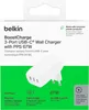 The image shows the packaging of a Belkin BoostCharge 3-Port USB-C Wall Charger with PPS 67W. Produktbild-Vorschau