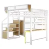 Flieks Etagenbett 140x200cm mit Schreibtisch und Ablagen, Produktbild-Vorschau 8