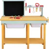 HOME DELUXE Établi en bois TOOL - Bleu I Établi pour Voir les images du produit 3