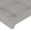 LED Kopfteil Hellgrau 203x16x118/128 cm Stoff Produktbild-Vorschau 5