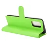 A green flip-style phone case is shown from the side, open and propped up. Produktbild-Vorschau