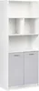 BELIANI Bücherregal Grau u. Weiß Faserplatte 197 cm Hoch 40 Produktbild-Vorschau 1