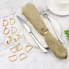 12St Serviettenringe aus Metall, elegante Produktbild-Vorschau 3