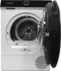 A close-up, front view of a Siemens washing machine with its door open. Produktbild-Vorschau