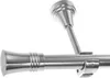 Edelstahl Look Gardinenstange 20mm Wandträger 1-läufig, Produktbild-Vorschau 1