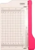 A top-down view of a pink and white paper guillotine trimmer. Anteprima dell’immagine prodotto