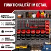 DEUBA® Wandregal mit Stapelboxen und Werkzeughalter 43 tlg Produktbild-Vorschau 2